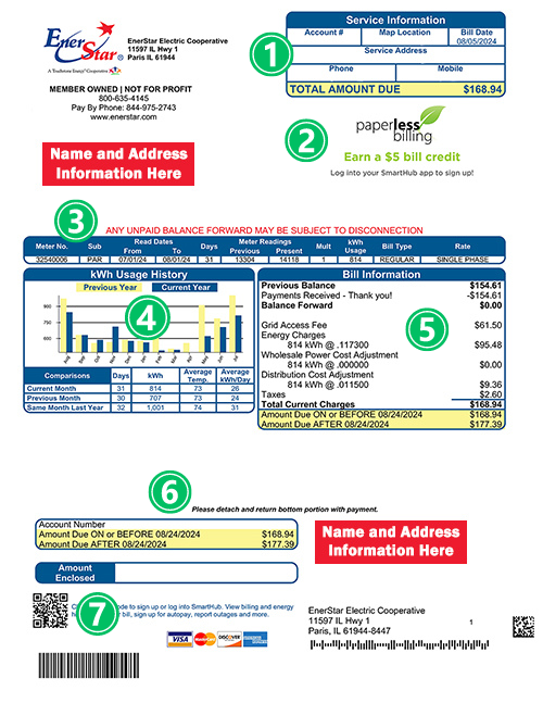 EnerStar Billing Statement - Front Page