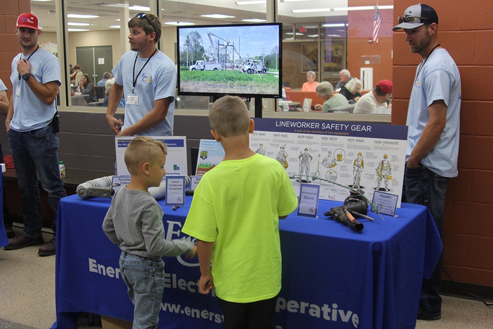 Annual Meeting Children at Lineman Display