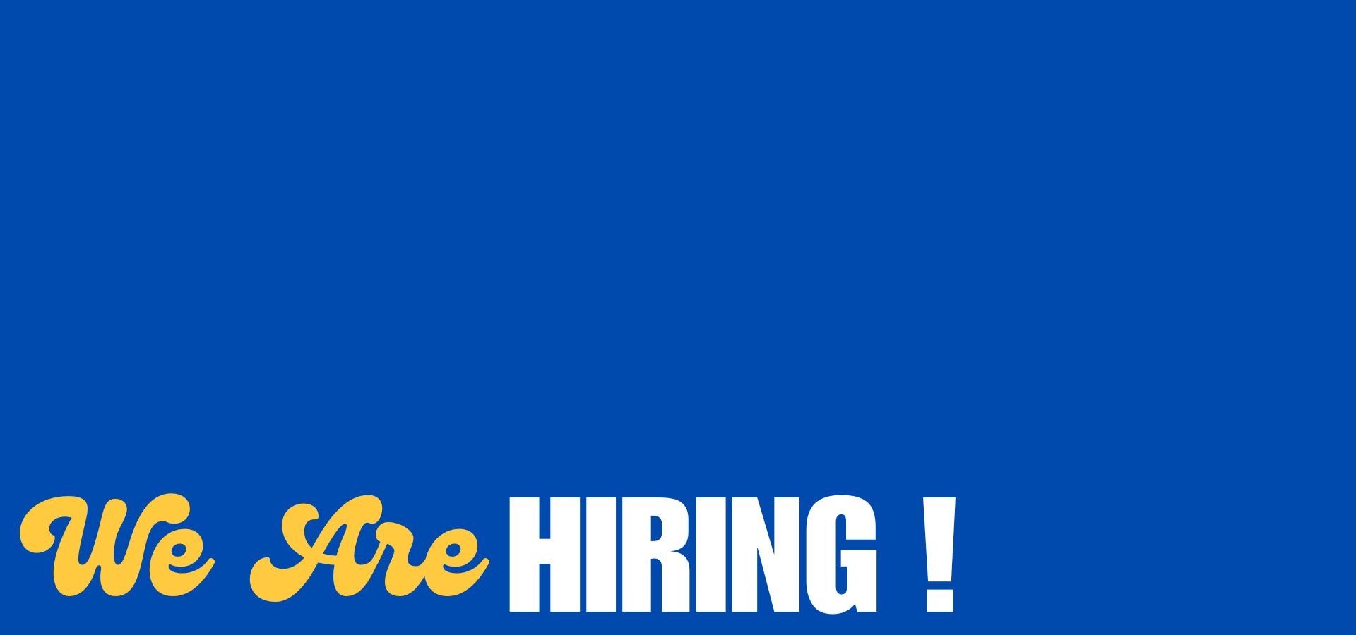 Hiring Marketing and Communications Specialist