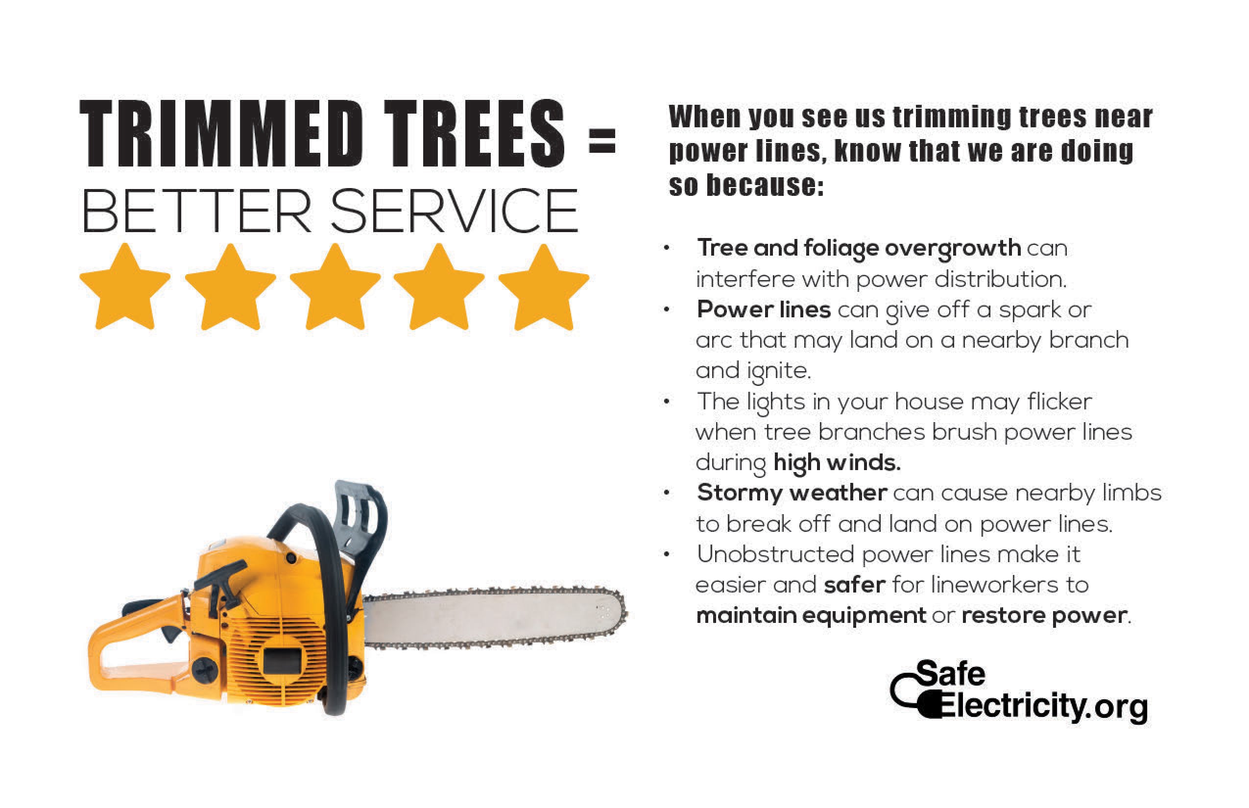 Tree trimming safety tips